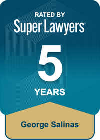 George Salinas Rated by Super Lawyers 5 Years badge